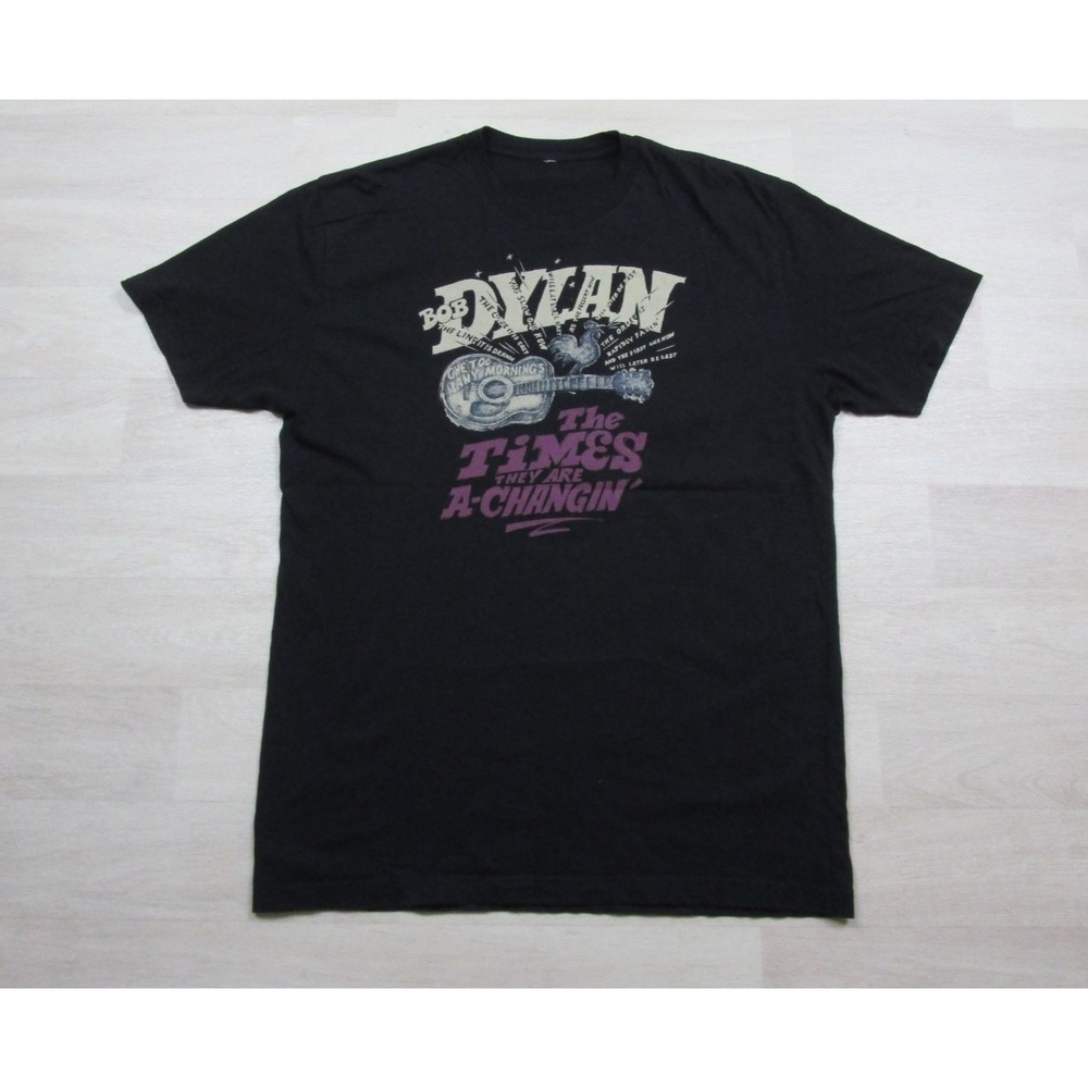 Lucky Brand Bob Dylan T-Shirt Men's (M) The Times They are a Changin' Folk Rock